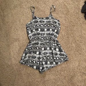 Black and white romper